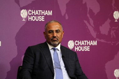 London, UK  June 22 2023. Yemen's Southern Transitional Council (STC) President Major General Aidarous Qassem Al-Zubaidi at Chatham House clipart