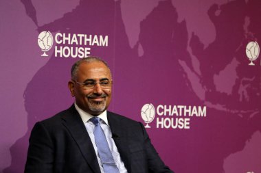 Londra, İngiltere 22 Haziran 2023. Yemen Güney Geçici Konseyi (STC) Başkanı Tümgeneral Aidarous Qassem Al-Zubaidi Chatham Konağında