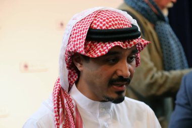 Londra / İngiltere 14 Ekim 2019. Suudi Arabistan 'ın İngiltere büyükelçisi Prens Khalid Bin Bander al Suud, Kraliyet Birleşmiş Hizmetler Enstitüsü' nde (RUSI)