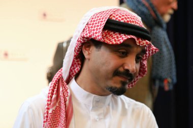 Londra / İngiltere 14 Ekim 2019. Suudi Arabistan 'ın İngiltere büyükelçisi Prens Khalid Bin Bander al Suud, Kraliyet Birleşmiş Hizmetler Enstitüsü' nde (RUSI)