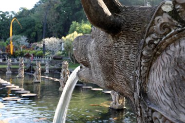 Bali, Endonezya 2 Temmuz 2018. Doğu Bali, Endonezya 'daki Tirta Gangga Su Sarayı