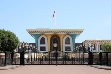 Al Alam Sarayı, Umman, 10 Ağustos 2017. Saray daha çok tören için kullanılıyor..
