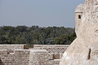 Qala'at Bahrain, also known as the Portguese Fort, near Manama, Bahrain clipart