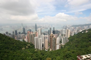 View over Hong Kong from Victoria Peak, China clipart