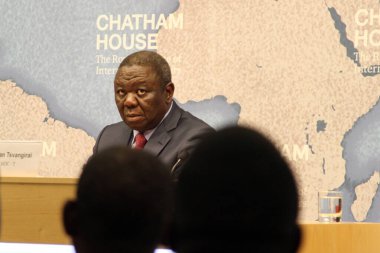 Zimbabve 'nin eski başbakanı ve Demokratik Değişim Hareketi lideri Morgan Tsvangirai, 25 Temmuz 2014 Cuma günü Londra' daki Chatham House beyin takımında bir konuşma yaptı.