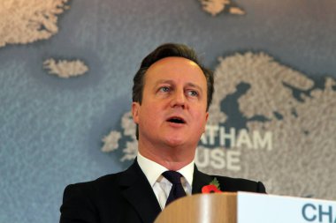 İngiltere Başbakanı David Cameron 10 Kasım 2015 tarihinde Londra 'daki Chatham House' da bir konuşma yaptı.
