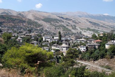 Arnavutluk 'un Cirokastra kentinde manzara 