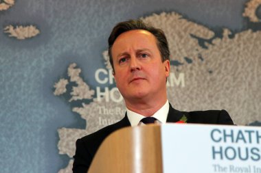 İngiltere Başbakanı David Cameron 10 Kasım 2015 tarihinde Londra 'daki Chatham House' da bir konuşma yaptı.