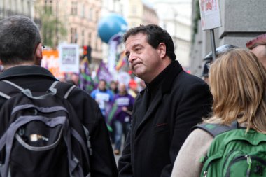 20 Ekim 2012 Cumartesi günü Londra şehir merkezinde yürüyüş ve gösteri