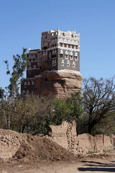 stock image The imam's palace at Wadi Dhar, Yemen on 15 November 2008