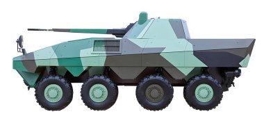 57mm topa sahip bir savaş modülü ile Fransız-Rus IFV konsepti, ATOM IFV olarak bilinir.