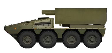 MLRS (GTK Boxer tabanlı MLRS kavramı, M270 fırlatma modülünü kullanarak)