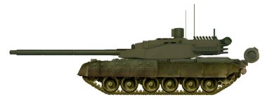 T-80-T-21 MBT (T-80 tankının modernizasyonunun bir versiyonu, T-21 kulesinin kurulumu, 120 mm 'lik bir top ile)