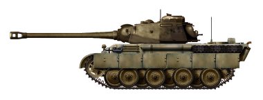 M10 Wolverine gövdesine dayanan alternatif bir tank. Panzer IV J 'den bir kule ve Kara Prens' ten 17 poundluk bir silah.