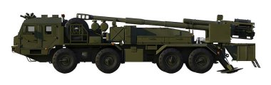 2S43 Malva (Rus oto itişli 152 mm 'lik havan topu BAZ-6010-027 araç şasesi üzerinde 8x8' lik bir düzenle)