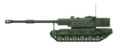 T-72M1 (T6) SPH (Hint 155mm 'lik bir projenin projesi T6 kulesine sahip T-72M1 tankına dayanan kendinden itişli silahı izledi.)