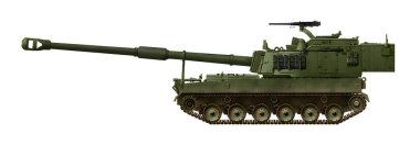 K109A1 (K9 şasesi ve M109 kulesine dayanan, 52 kalibrelik, 155 mm 'lik topa sahip, Öz itişli howitzer konsepti)