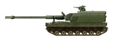K2000 (Uzatılmış K9 şasesi ve 155 mm uzunluğunda 52 kalibrelik bir PzG-2000 kulesine dayanan Öz itişli howitzer kavramı))