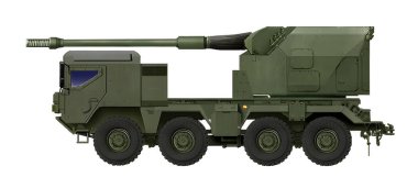 RCH-155 MAN MAN 8x8 kamyon şasesi tabanlı RCH-155 kuleli Öz itişli howitzer konsepti)