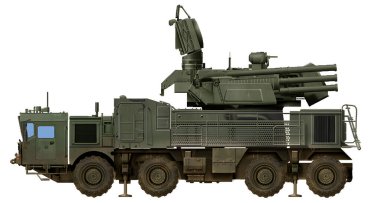 Pantsir-S1 MZKT-7930 (Concept of a self-propelled anti-aircraft missile and gun complex based on the MZKT-7930 8x8 truck)