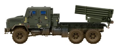 The concept of the Verba MLRS based on the KrAZ-6322 truck