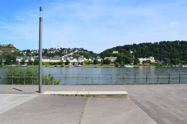 Stock image Rhine shore in Koblenz during summer