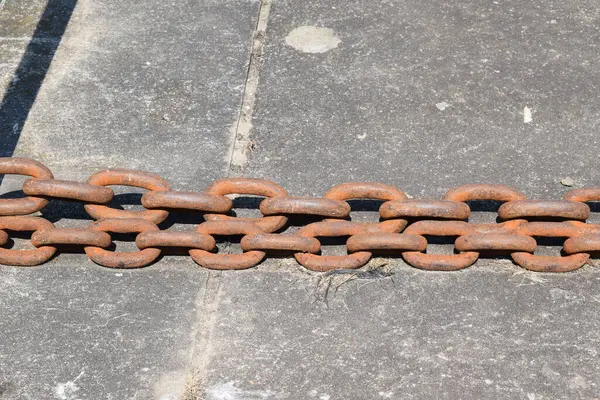 stock image chain of the old rusty metal