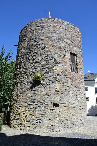 Stock image the tower of the old town Sankt Vith, Belgium