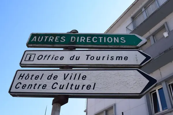 Stock image street sign in a French city