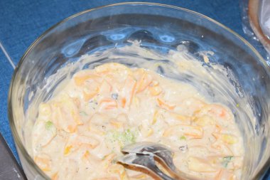 cream sauce with carrots and paprika clipart