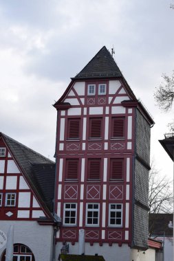 Idstein, Hesse 'deki görkemli ortaçağ mimarisinin manzarası