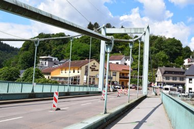 old Saar bridge in Mettlach clipart