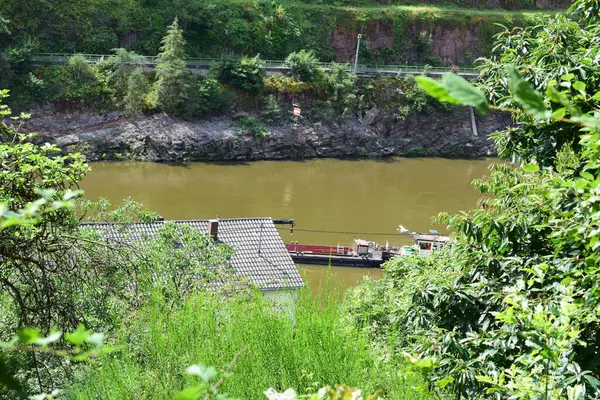 stock image cliffs at  the river Saar