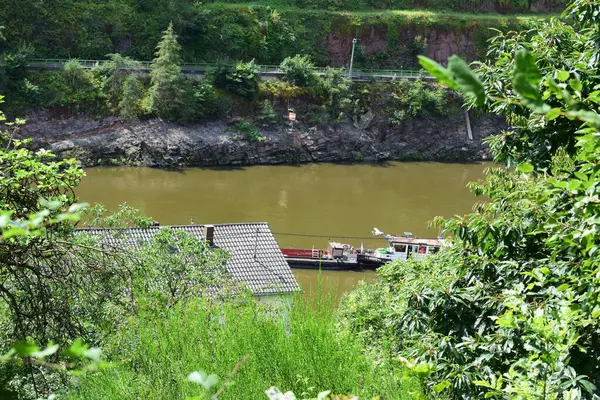 stock image cliffs at  the river Saar