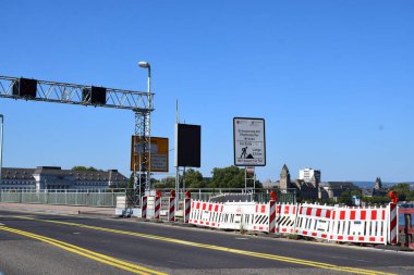 road sign on Pfaffendorfer Bruecke, Koblenz clipart