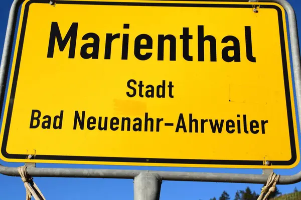 stock image road sign of Marienthal