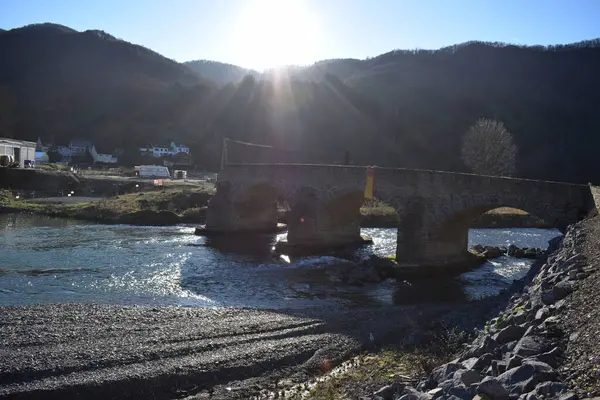 stock image destroyed bridge, Alte Brcke in Rech an der Ahr