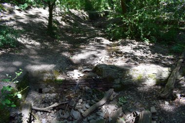 Ormandaki demir gitter.