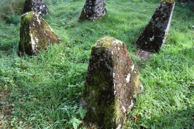 old concrete barriers at the German Westwall clipart