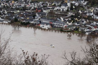 scenic view of beautiful historical architecture with the flood at the houses clipart