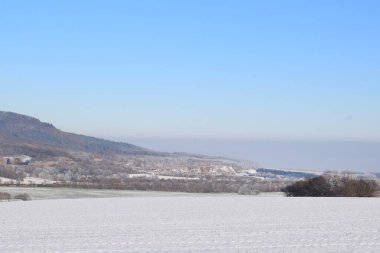 winter landscape in the Eifel clipart