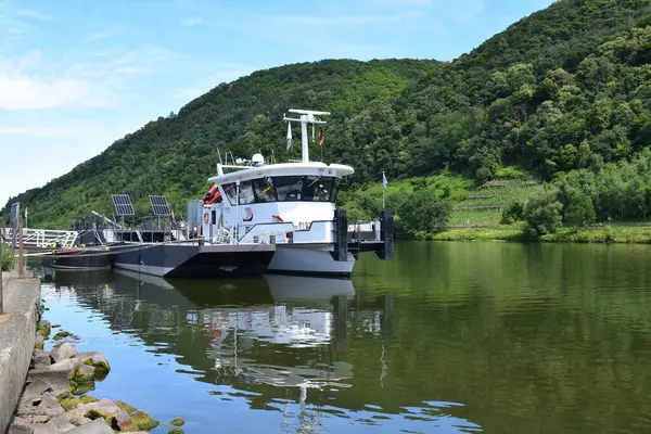 beautiful boat on the Mosel valley