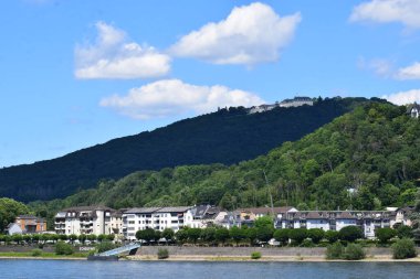 Konigswinter ve Bonn Petersberg 'in güzel manzarası