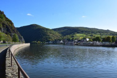 view of the river Mosel and Briedern clipart