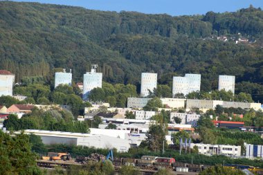 Şehir binalarının manzarası, Forbach, Fransa