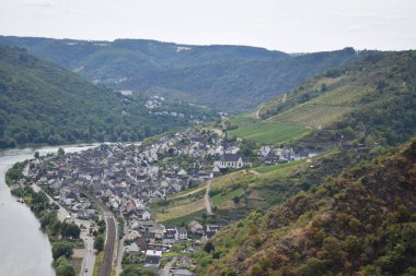 Klotten an der Mosel, vineyards side clipart