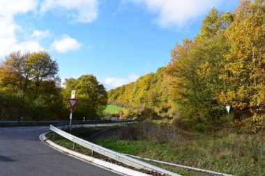 Eifel 'de sonbahar yolu