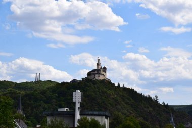 Marksburg above Braubach in Rhine valley clipart