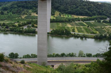 pylons of the tall Moseltalbruecke clipart