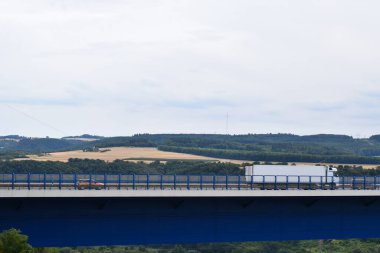 Autobahn bridge Moseltalbruecke in summer clipart